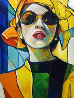 Dáma s brýlemi - originál - Jitka Nesnídalová